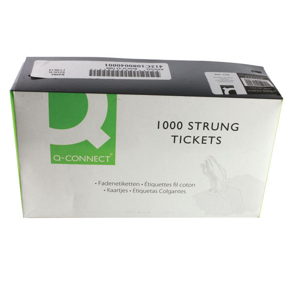 Strung Ticket 70x44mm White (1000 Pack)