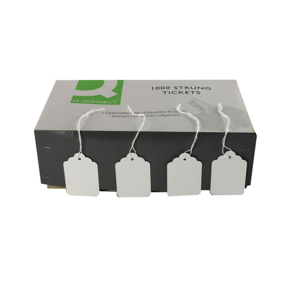 Strung Ticket 57x38mm White (1000 Pack)