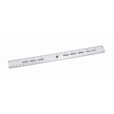 Ypo Ruler 5 Star Office Ruler Plastic Metric and Imperial Markings 300mm Clear ...
