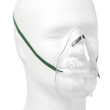 Medline Medium Concentration Elongated Oxygen Masks With 210 cm Tubing ...