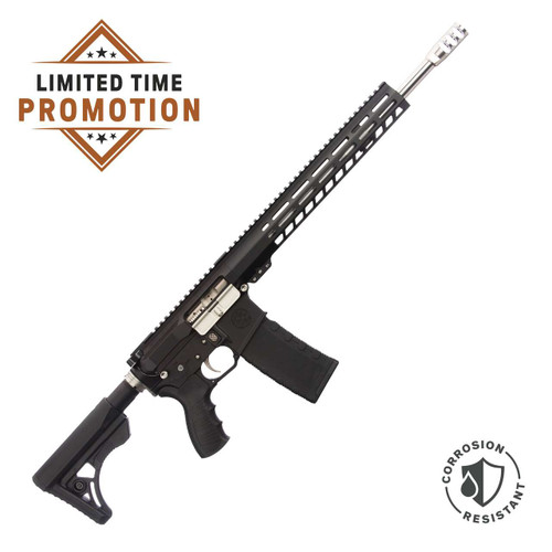 Saltwater Arms Blackfin Rifle 5.56 16 in. Barrel with 13 in. Handguard on White Label Armory produced by DRG Manufacturing