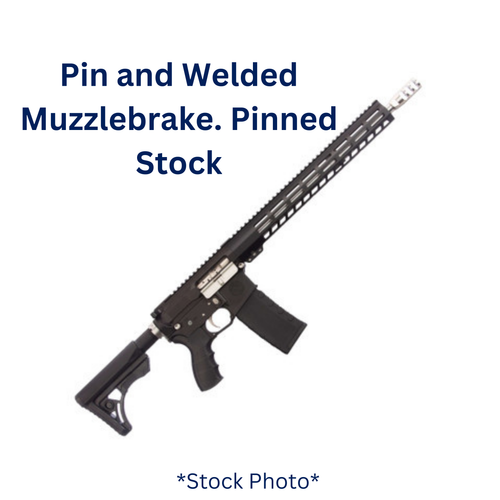 Saltwater Arms Blackfin Rifle 5.56 16 in. Barrel with 15 in. Handguard, Pinned Stock, Pin and Welded Muzzlebrake