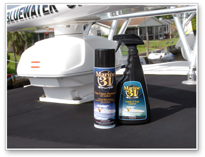 Marine 31 fabric cleaners and protectants provide the best protection for your boat's bimini top