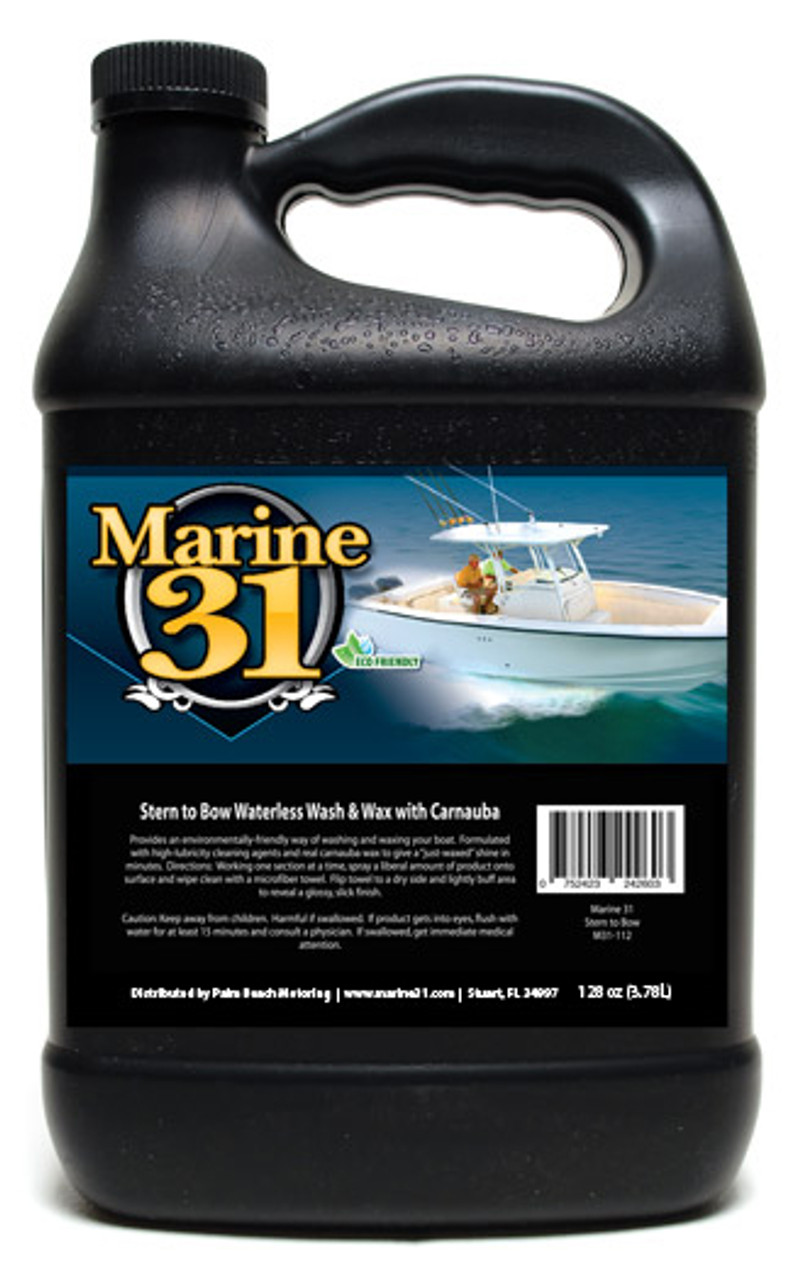 Marine 31 Stern to Bow Waterless Wash & Wax with Carnauba 128 oz