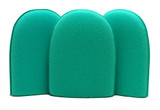 Green Medium Flex Foam Finger Pockets - 3 Pack