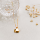 Little Round Circle Locket in 14k Gold 