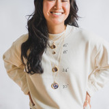 jewelry lengths for chains modeled by woman