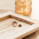 Lapel Pin with custom keepsake photo placed inside securely under clear resin