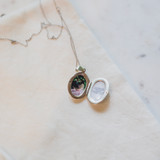 Silver Locket for Girlfriend with Prom Photo Silver Locket for Girlfriend with Prom Photo