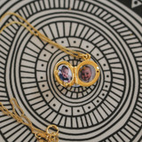 Small Gold Edith Locket with "photos of my babies" Inside