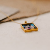 NEW: Marilyn Square Locket Necklace in Silver and Gold