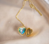 Gold Heart Locket For a Mama with Both Sons Inside