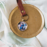 Bronze Photo Keychain Locket for Husband