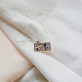 Small Silver Square Locket to Keep Friend and Grandmother Close to Her Heart