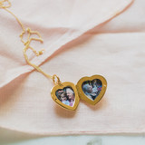 Small Gold Heart Locket Gift for Mother-in-Law's Birthday