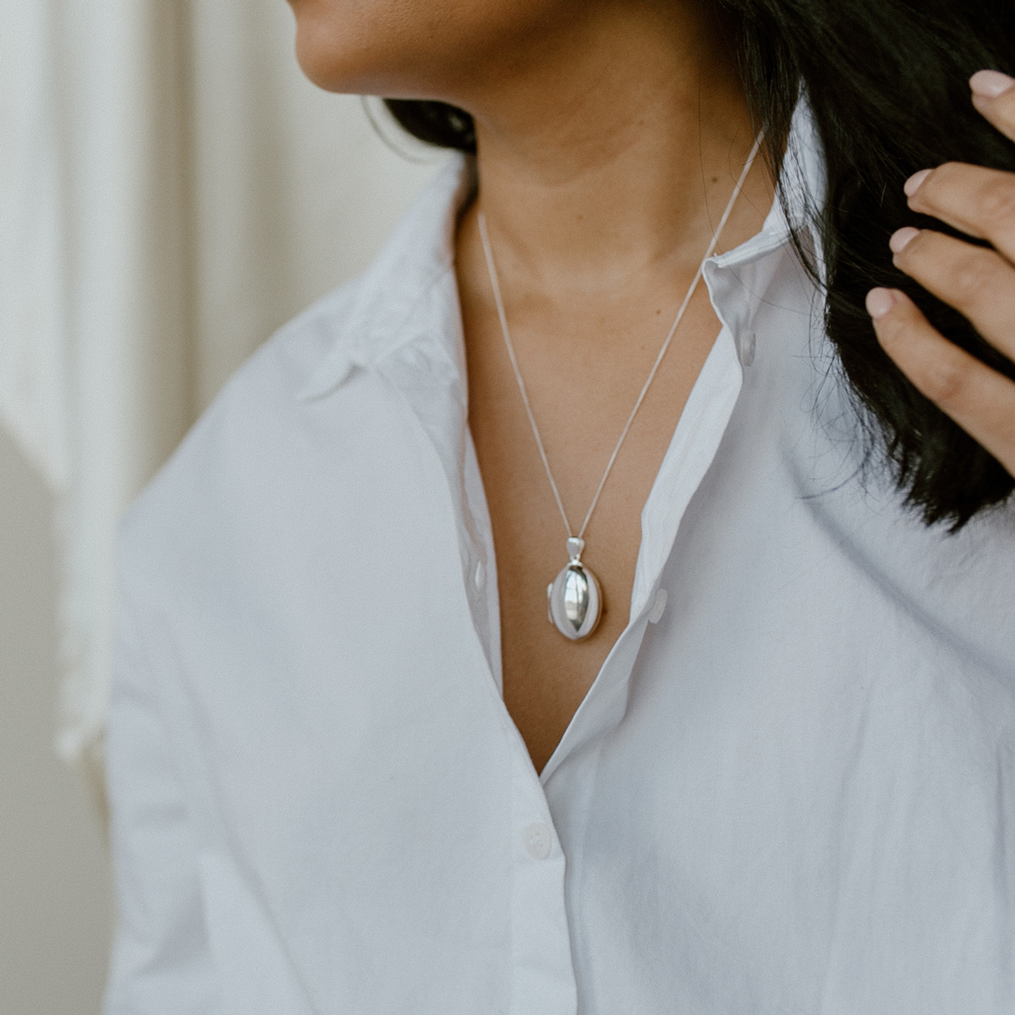 oval sterling silver locket