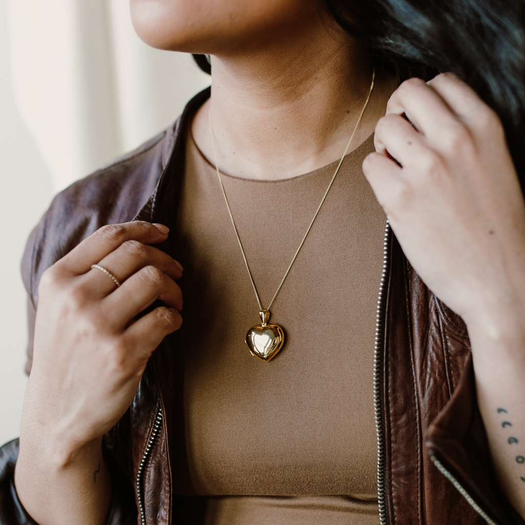 J.Crew: Dainty Gold-plated Oval Locket Necklace For Women