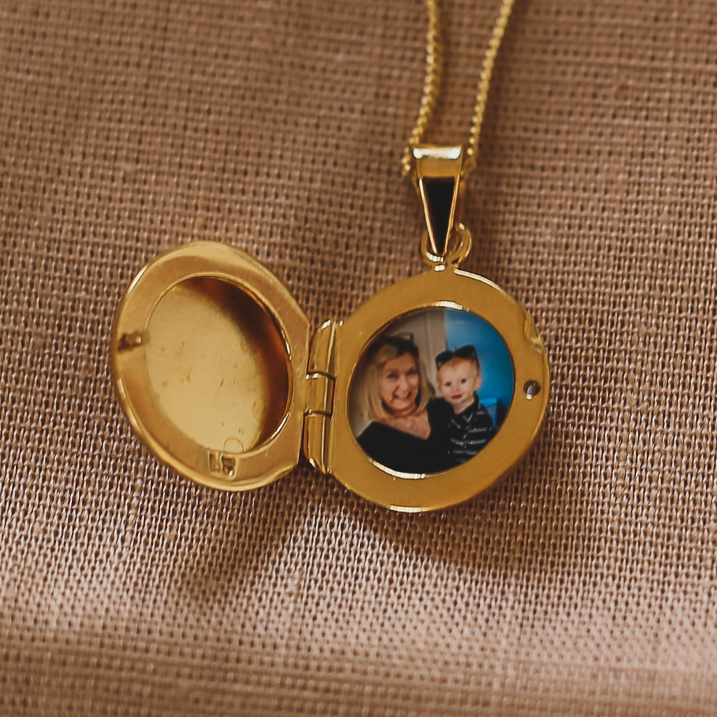 Gold Locket Necklace For MomMom Locket Sisters