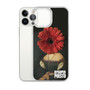 Raphael's portrait of La Mita with a red flower on an iPhone 15 Pro, iPhone 14 Pro, iPhone 13 Pro, or iPhone 16 Pro case | BySuperpuesto
