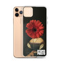 Raphael's portrait of La Mita with a red flower on an iPhone 15 Pro, iPhone 14 Pro, iPhone 13 Pro, or iPhone 16 Pro case | BySuperpuesto