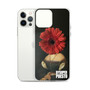 Raphael's portrait of La Mita with a red flower on an iPhone 15 Pro, iPhone 14 Pro, iPhone 13 Pro, or iPhone 16 Pro case | BySuperpuesto