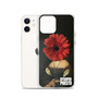 Raphael's portrait of La Mita with a red flower on an iPhone 15 Pro, iPhone 14 Pro, iPhone 13 Pro, or iPhone 16 Pro case | BySuperpuesto