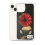 Raphael's portrait of La Mita with a red flower on an iPhone 15 Pro, iPhone 14 Pro, iPhone 13 Pro, or iPhone 16 Pro case | BySuperpuesto