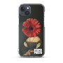 Raphael's portrait of La Mita with a red flower on an iPhone 15 Pro, iPhone 14 Pro, iPhone 13 Pro, or iPhone 16 Pro case | BySuperpuesto