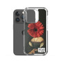 Raphael's portrait of La Mita with a red flower on an iPhone 15 Pro, iPhone 14 Pro, iPhone 13 Pro, or iPhone 16 Pro case | BySuperpuesto