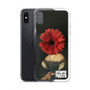 Raphael's portrait of La Mita with a red flower on an iPhone 15 Pro, iPhone 14 Pro, iPhone 13 Pro, or iPhone 16 Pro case | BySuperpuesto