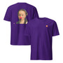 Classic portrait with a whimsical clown nose on a men's t-shirt