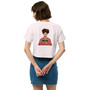 Classic painting of a reading girl with scattered coffee beans on a women's t-shirt