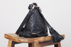 Valentina Woven Bucket Bag Black