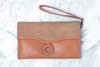 Agnes Leather Clutch Bag Buttermilk