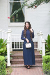 Stroll at the Manor Dress (Navy)