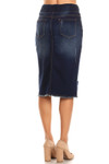 City Chic Dark Wash Denim Skirt