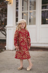 Crimson Cadence Dress for Girls
