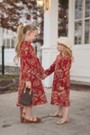 Crimson Cadence Dress for Girls