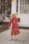 Crimson Cadence Dress for Girls