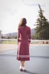 The Courtside Dress - Burgundy