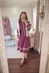 The Courtside Dress - Burgundy