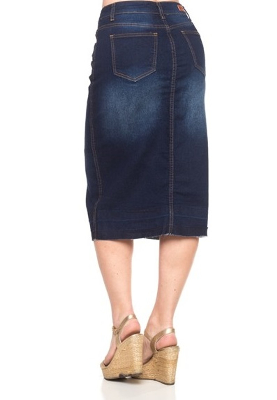 Everyday Comfort Denim Skirt | Modest Denim Skirt