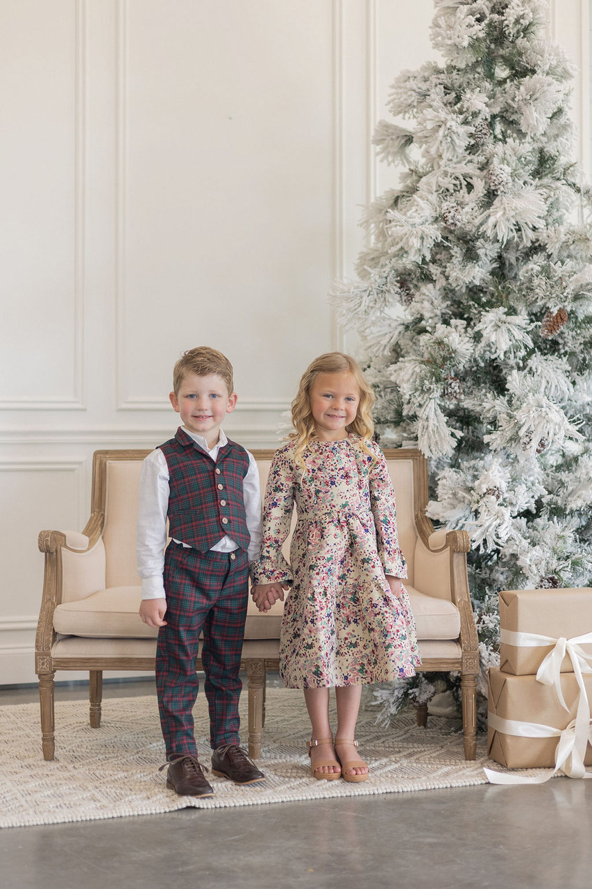 Holiday Checkered Boy Set