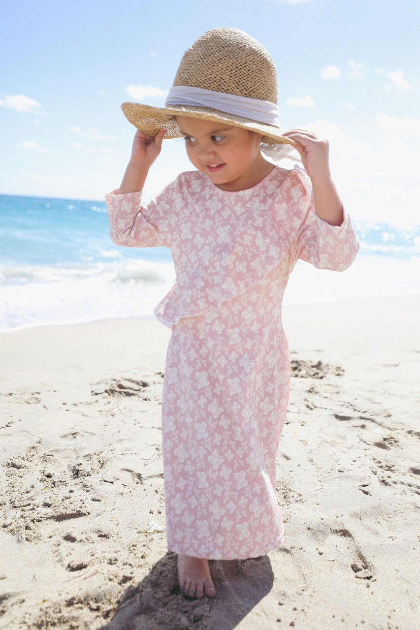 Sunkissed in Seaside Swim Dress for Girls | Modest Swimwear