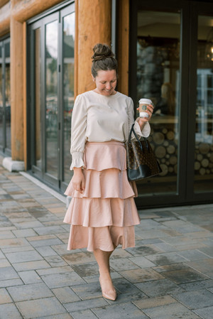 modest ruffle skirts