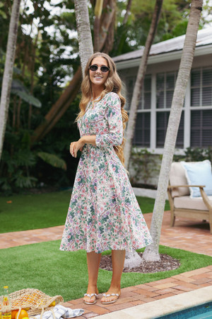 French Riviera Chic Swim Dress