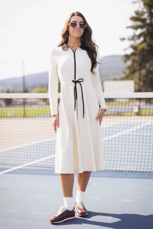 The Match Point Dress - Cream