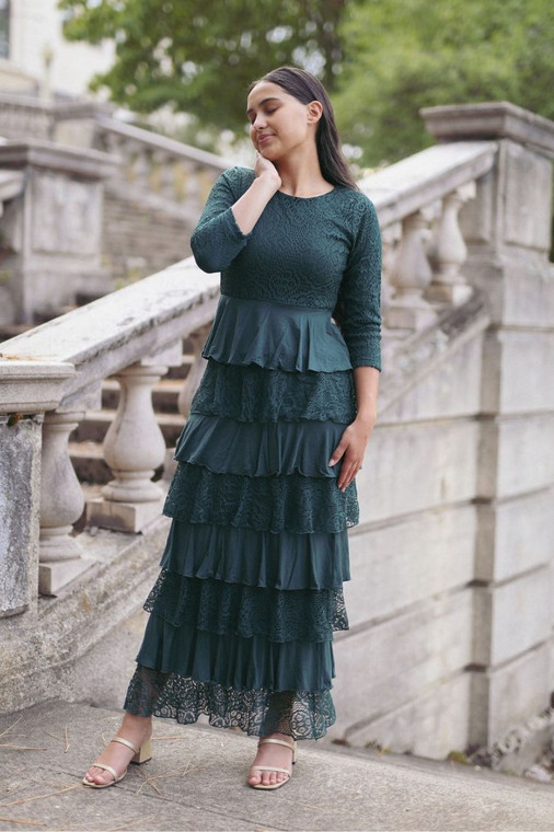 ruffle vintage dress Sheer Embroidered - S and seasonal occasions Vintage Puff Sleeve Wedding Dress