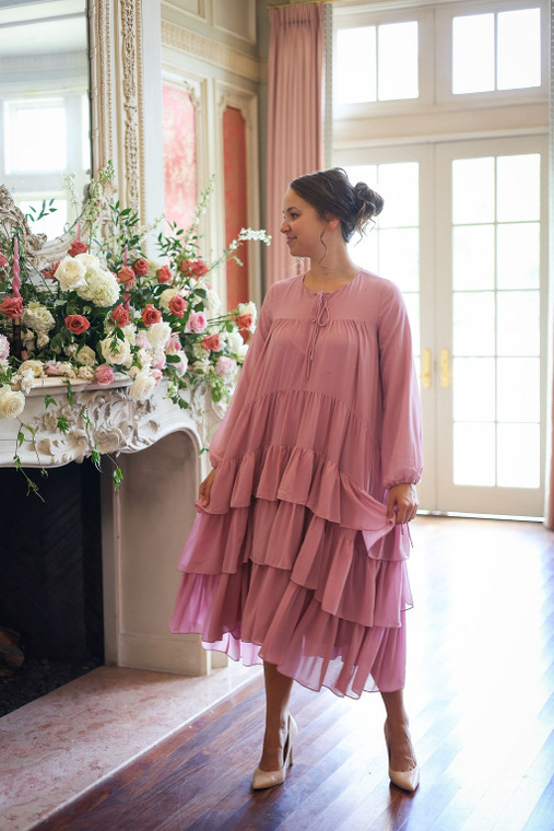 Falling Rose Petals Modest Dresses for Women1