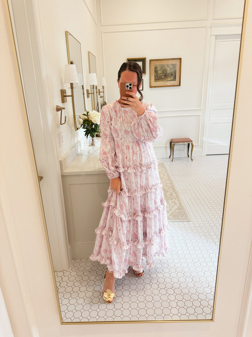 ワンピース Waltz Floral Lace Belted Dress Waltz of the Wildflowers Dress | Modest Women's Dresses